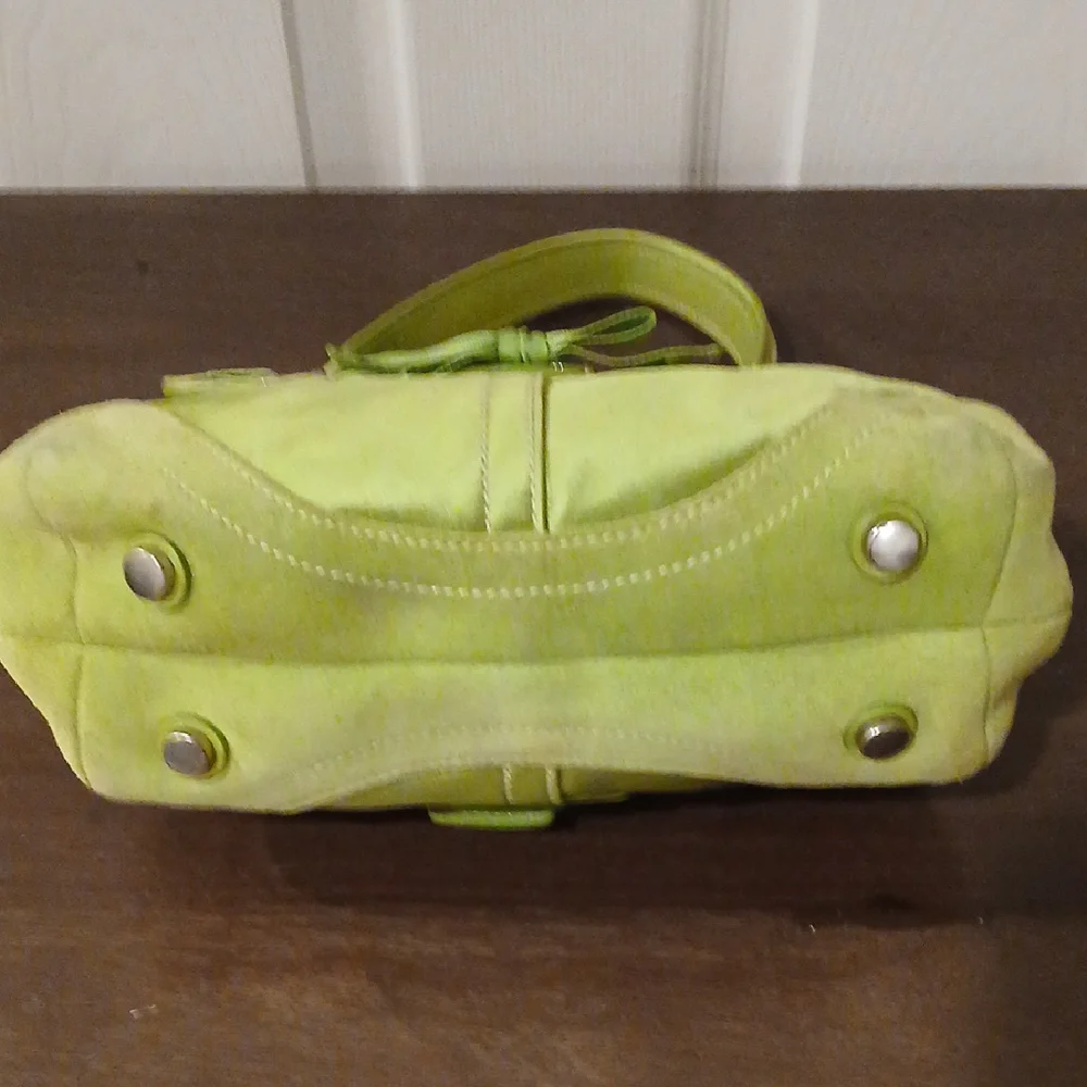 Coach Lime Green Satchel Bag - Picture 4 of 8